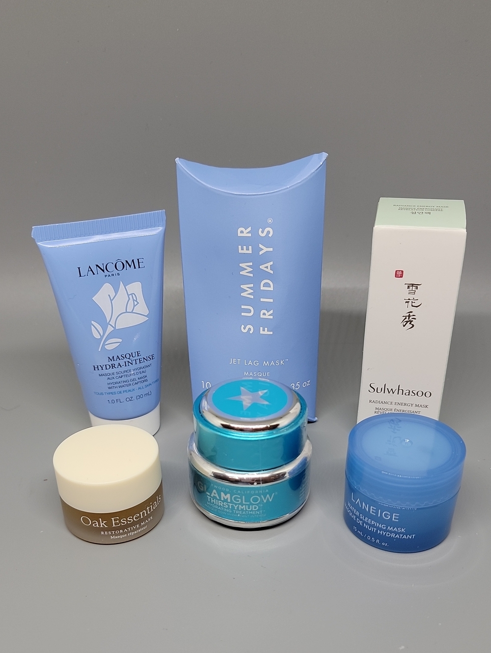 Hydrating/Restoring Masks -- 6 pc. Sample Set Lancome, Summer Fridays, Sulwhasoo